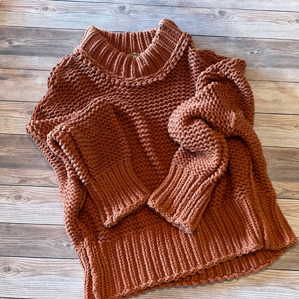 Free People My Only Sunshine Sweater in Tucson Earth Size Large - Picture 8 of 9